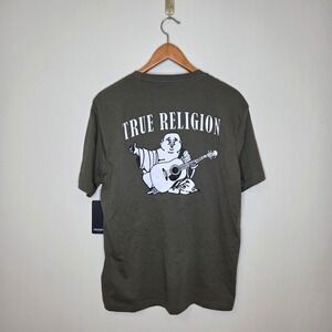 True Religion Buddha Tee‎ Militant Green XL Buddha Graphic T Shirt